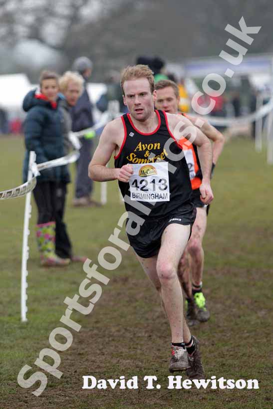 Frank Tickner on his way to winning the senior mens McCain World Cross Country Trials and Inter Counties.